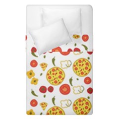 Illustration Pizza Background Vegetable Duvet Cover Double Side (single Size)