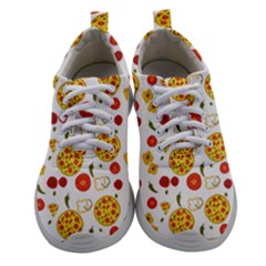 Illustration Pizza Background Vegetable Women Athletic Shoes by Ravend