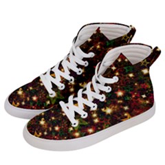 Christmas Xmas Stars Star Advent Background Women s Hi-top Skate Sneakers