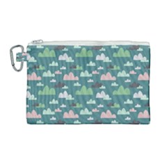 Llama Clouds  Canvas Cosmetic Bag (large) by ConteMonfrey