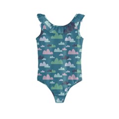 Llama Clouds  Kids  Frill Swimsuit by ConteMonfrey