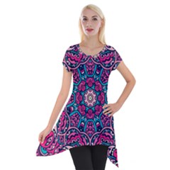 Good Vibes Brain Short Sleeve Side Drop Tunic by ConteMonfrey