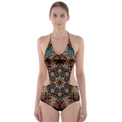 Vintage Vibes Mandala  Cut-out One Piece Swimsuit by ConteMonfrey