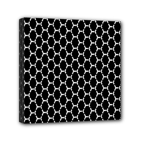 Abstract Beehive Black Mini Canvas 6  X 6  (stretched) by ConteMonfrey