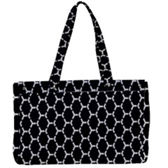 Abstract Beehive Black Canvas Work Bag by ConteMonfrey