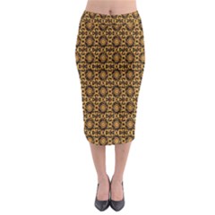 Cat Head Caleidoscope Midi Pencil Skirt by ConteMonfrey