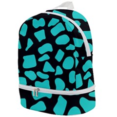 Blue Neon Cow Background   Zip Bottom Backpack by ConteMonfrey