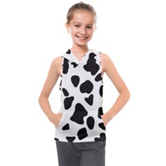 Black And White Spots Kids  Sleeveless Hoodie by ConteMonfrey