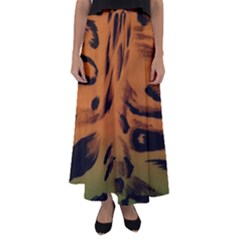 Background-011 Flared Maxi Skirt by nateshop