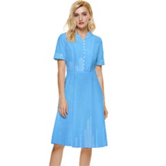 City Button Top Knee Length Dress by nateshop