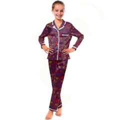 Seamless,happy Mothers Day Kid s Satin Long Sleeve Pajamas Set by nateshop