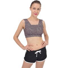 Batik-03 V-back Sports Bra by nateshop