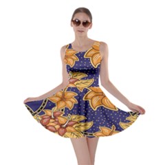 Seamless-pattern Floral Batik-vector Skater Dress
