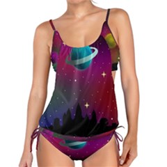 Asteroid Comet Star Space Aurora Tankini Set by Wegoenart