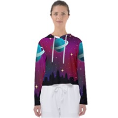 Asteroid Comet Star Space Aurora Women s Slouchy Sweat by Wegoenart