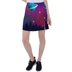 Asteroid Comet Star Space Aurora Tennis Skirt by Wegoenart