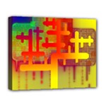 Code Binary System Deluxe Canvas 20  x 16  (Stretched)