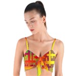 Code Binary System Woven Tie Front Bralet