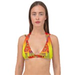 Code Binary System Double Strap Halter Bikini Top