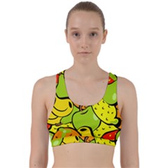 Fruit Food Wallpaper Back Weave Sports Bra by Dutashop