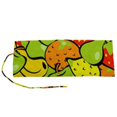 Fruit Food Wallpaper Roll Up Canvas Pencil Holder (s)