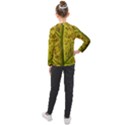 Leaf Structure Texture Background Kids  Long Mesh Tee View2