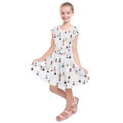 Social-media Kids  Short Sleeve Dress by nateshop