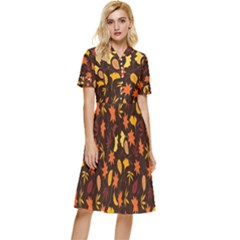 Thanksgiving Button Top Knee Length Dress by nateshop