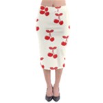 Cherries Midi Pencil Skirt