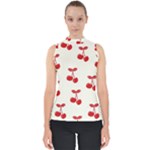 Cherries Mock Neck Shell Top