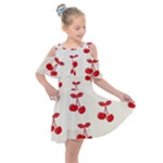 Cherries Kids  Shoulder Cutout Chiffon Dress