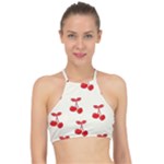 Cherries Racer Front Bikini Top