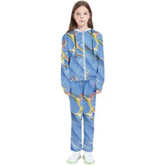 Art Marble Stone Rock Pattern Design Wallpaper Kids  Tracksuit by Ravend