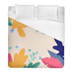 Border Leaves Design Frame Duvet Cover (full/ Double Size) by Ravend