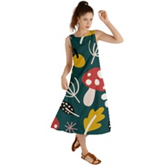 Autumn Nature Sheets Forest Summer Maxi Dress