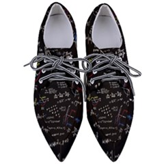 Black Background Text Overlay  Mathematics Formula Pointed Oxford Shoes by danenraven