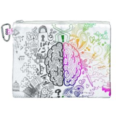 Anatomy Brain Head Medical Psychedelic  Skull Canvas Cosmetic Bag (xxl) by danenraven