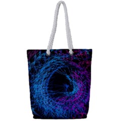 Symmetry Awesome 3d Digital Art Graphic Pattern Vortex Full Print Rope Handle Tote (small) by danenraven