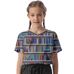 Bookshelf Kids  Basic Tee by Wegoenart