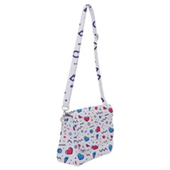 Hearts-seamless-pattern-memphis-style Shoulder Bag With Back Zipper