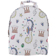 Seamless-pattern-cute-unicorn-cartoon-hand-drawn Mini Full Print Backpack by Jancukart