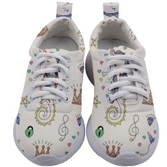 Seamless-pattern-cute-unicorn-cartoon-hand-drawn Kids Athletic Shoes