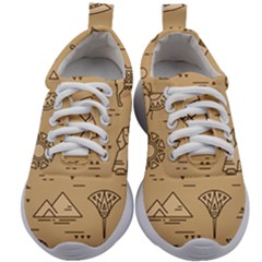 Egyptian-seamless-pattern-symbols-landmarks-signs-egypt Kids Athletic Shoes