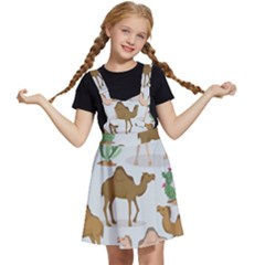 Camels-cactus-desert-pattern Kids  Apron Dress by Jancukart