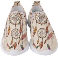 Coloured-dreamcatcher-background Kids  Slip On Sneakers