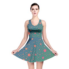 Color Pattern Dot Scrapbooking Reversible Skater Dress