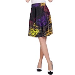 Abstract Painting Colorful A-line Skirt by Wegoenart