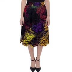 Abstract Painting Colorful Classic Midi Skirt by Wegoenart