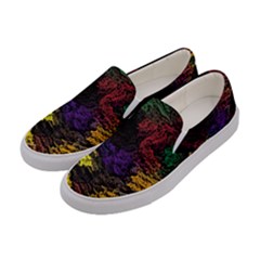 Abstract Painting Colorful Women s Canvas Slip Ons