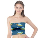 Seamless Pattern Ufo With Star Space Galaxy Background Tube Top